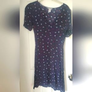 H&M mid-length navy dress